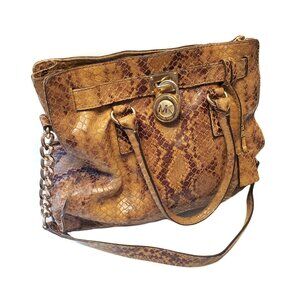 Michael Kors Brown Snake Print Bag